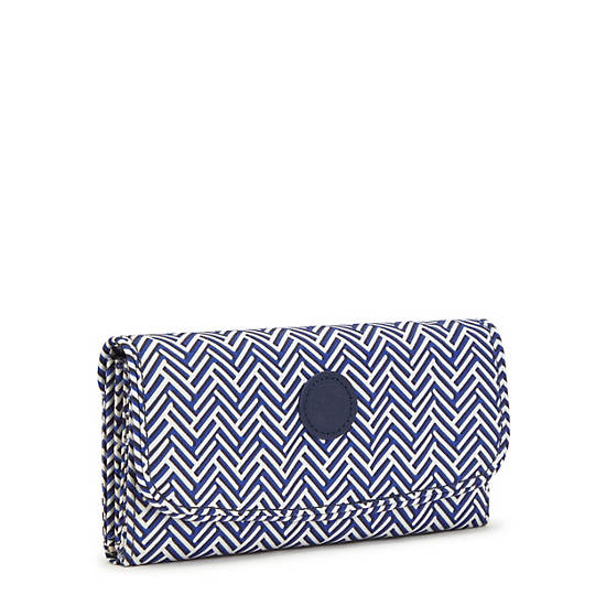 Kipling Money Land Printed Snap Wallet Pénztárca Kék | HU 2181QM